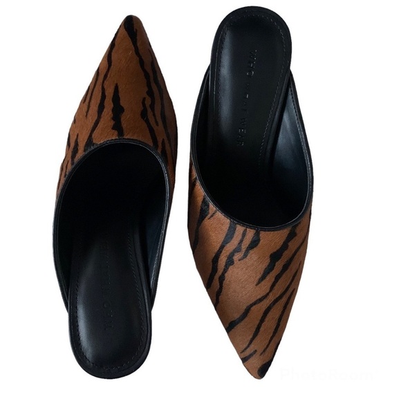Nordstrom Who what wear Kayla Mules animal print pump open back Y2K size 7 - Picture 3 of 5